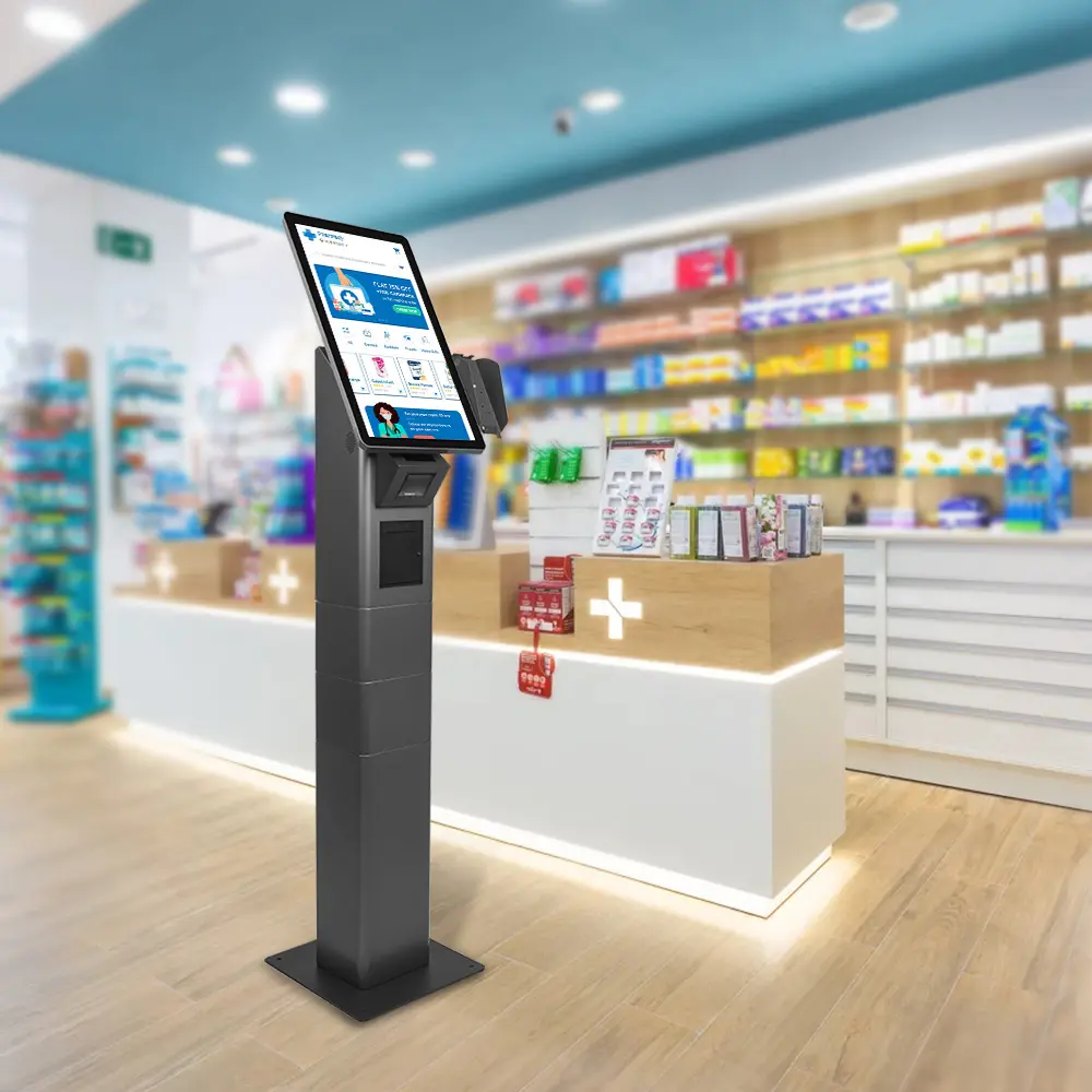 Kim loại nhà ở tùy chỉnh tự đặt hàng thức ăn nhanh kiosk với SDK gói dịch vụ Mã máy quét Máy in hóa đơn kiosk nhà hàng