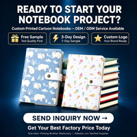 Carnet de notes épais pour étudiant, avec motif ours polaire de dessin animé mignon et crème glacée, couverture en cuir et poignée à bouton, idéal pour l'école et les filles.