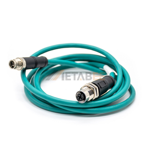 <span class=keywords><strong>สาย</strong></span>ต่อขยายอีเธอร์เน็ต M12 8 พิน แบบ X-Coded ตัวผู้-ตัวเมีย Cat6a 10Gbps แบบมีฉนวนป้องกัน สำหรับ Backbone อุตสาหกรรม - Product Image 3