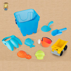 Ensemble de seaux de plage pour enfants, 9 pièces, avec camion à benne basculante, moules pour arrosoir, jouets d'été - Product Image 6
