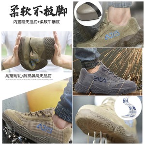 Zapatos de Seguridad Niugangwang con Puntera de Acero, Bajos, Transpirables, Resistentes a Impactos y Perforaciones, Zapatos de Trabajo para Hombre - Product Image 3