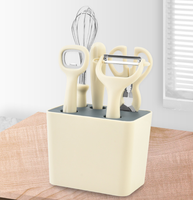 Outils de cuisine 6 pièces éplucheurs de melon couteaux à fruits ouvre-bouteilles ciseaux de cuisine ensembles de gadgets de cuisine