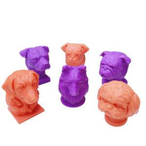 Nuevo Molde de Silicona para Velas con Forma de Cabeza de Perro Grande, 6 Estilos: Pitbull, Border <span class=keywords><strong>Collie</strong></span>, Bulldog, Khabbat, Shih Tzu, Resina, Molde de Yeso - Product Image 1