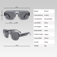 Montures optiques en acétate en gros, verres correcteurs anti-lumière bleue, design carré à double pont, lunettes de qualité supérieure pour le bureau et la lecture