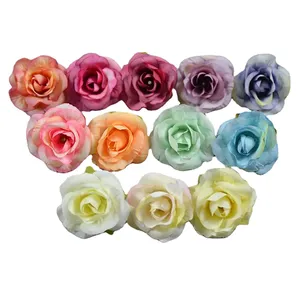 ดอกกุหลาบผ้าไหมประดิษฐ์ขนาดเล็ก 4 ซม. สวยงาม สำหรับตกแต่งงานแต่งงาน คริสต์มาส วันวาเลนไทน์ DIY - Product Image 1