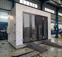 Cabine de peinture automobile à chauffage électrique 14KW, filtration en quatre étapes, éclairage LED, certifiée CE, 7000x5000mm pour atelier de carrosserie 380V