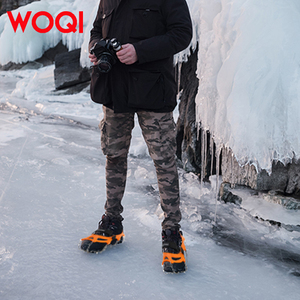 WOQI Unisex in acciaio inox denti in Silicone fascia scarpe artigli punte ampiamente usato per escursioni scarponi da montagna campeggio prodotti per l'escursionismo - Product Image 5