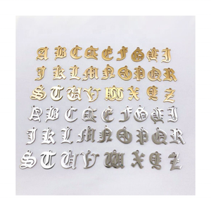 Moyamiya - Dije de <span class=keywords><strong>Letra</strong></span> Inicial del Alfabeto en Estilo Gótico Vintage, Chapado en Oro de 18K, Acero Inoxidable, <span class=keywords><strong>Letra</strong></span> Inglesa de la A a la Z, para Fabricación de Joyería DIY - Product Image 1