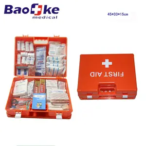 ABS Case for 10 -50 Person First Aid Kit, Emergency Medic Plastic Box, Storage Chest, Wall-Mounted&Fireproof Trauma Nursing Set