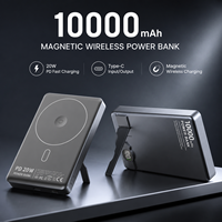 Batterie externe Li-Polymère de haute qualité avec support de téléphone Type-C 10000 mAh en alliage d'aluminium 20W pour téléphone