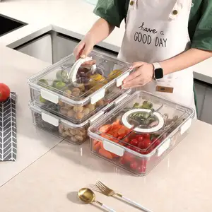 Jilen-食品貯蔵および容器プラスチック食品容器キッチン貯蔵ボックス透明食品容器