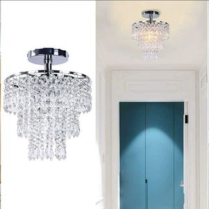 Home Decor E12 Base K9 Crystal <b>Remote</b> <b>Control</b> small corridor <b>ceiling</b> lamp for balcony - Product Image 5