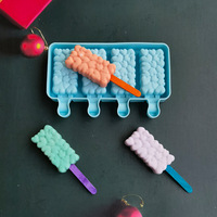 Outils polyvalents en silicone pour la crème glacée Plateau à glaçons Moule à sucettes pour la pâtisserie faite maison Bonbons-Accessoires de cuisson de qualité supérieure