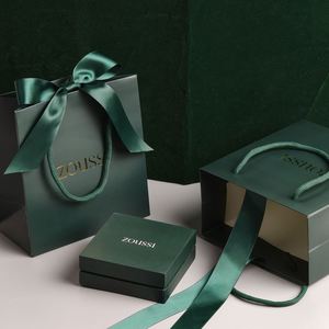 Sacs en papier kraft de haute qualité, personnalisés, écologiques, recyclables, avec poignée en ruban de luxe, pour boutique, emballage cadeau - Product Image 2