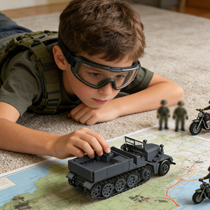 1/35 Ww2 <span class=keywords><strong>Sd</strong></span>.<span class=keywords><strong>Kfz</strong></span>. <span class=keywords><strong>9</strong></span> Famo Tracteur d'artillerie lourde allemande Half-Track Véhicules blindés Modèle à l'échelle Collection Bloc de construction - Product Image 4