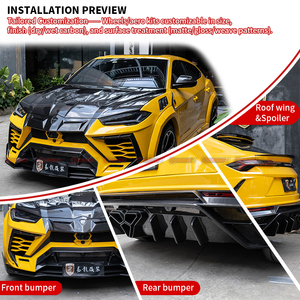 ชุดแต่งตัวถังรถยนต์ MSY Style ทำจากไฟเบอร์กลาสและคาร์บอนไฟเบอร์ สำหรับ Lamborghini URUS ประกอบด้วยกันชนหน้า ครอบล้อ ครอบกระจกมองข้าง ฝากระโปรงหน้า - Product Image 4