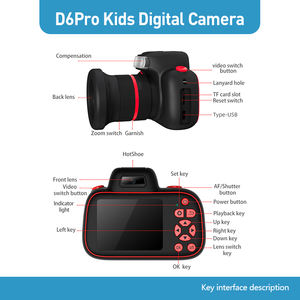D6Pro professionnel enfants numérique Mini appareil <span class=keywords><strong>photo</strong></span> reflex 2.4 pouces 4K caméras pour la photographie Dslr avec panneau LED lumière vidéo - Product Image 2