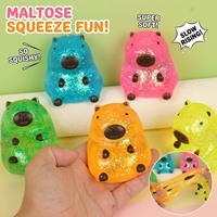 Jouets Capybara Squishy Transfrontaliers, Jouet Sensoriel Extensible pour Enfants, Jouet Anti-Stress à Presser, Jouet Fidget à Rebond Lent, Personnalisable