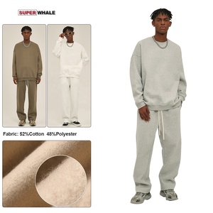 卸売 高品質 オーバーサイズ メンズ 無地 プルオーバー 350g コットン ヘビーウェイト カスタム メンズ スウェットシャツ - Product Image 3