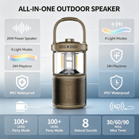 Système de sonorisation professionnel, 24 heures d'autonomie, étanche IP67, enceintes portables d'extérieur pour fêtes de groupe, camping, journées à la piscine