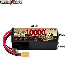 Ultrafast oem סיטוני 6s 22.2v 10000mah licoo2 rc lipo סוללה 500-1000 מחזורים עבור <span class=keywords><strong>10</strong></span> אינץ 'ט fpv מסוק - Product Image 2