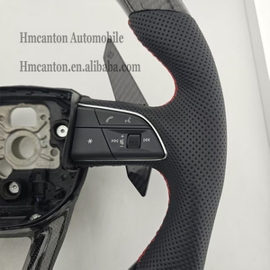 Nuevo Volante de Cuero y Fibra de Carbono para Modelos Audi A3 A4 A4L A5 A7L A8 5 7 B9 A6 R8 - Product Image 5