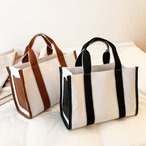 Bolsa de Mano Grande de Lona de Algodón para Mujer, Bolsos Cruzados de Hombro para Dama, Bolsa de Lona con Logotipo Personalizado - Product Image 1