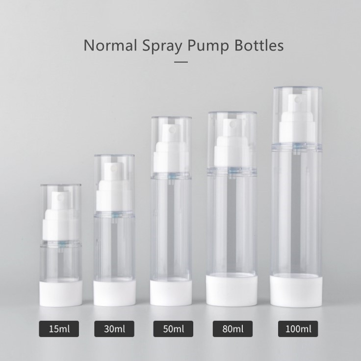 clear bottle with normal sprayer