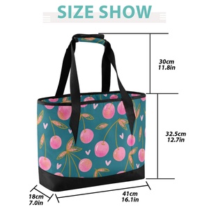 Sac isotherme à bandoulière pour déjeuner, design hawaïen personnalisé, en polyester durable, sac fourre-tout isotherme pour le déjeuner - Product Image 3
