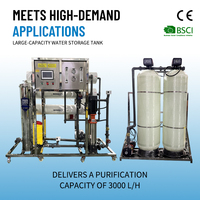 Système de filtration d'eau par osmose inverse haute précision 3000L en acier inoxydable 380V, équipement de traitement de l'eau