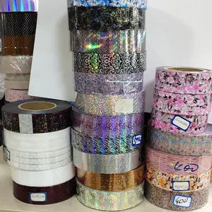 Rollo de papel de aluminio para decoración de uñas, pegatinas de transferencia de uñas de 4cm x 2019 m, estilos populares de flores, 500