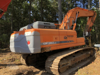 可靠的 DX350 液压履带式挖掘机，适用于采矿项目、道路施工、采石场作业和重型物料搬运