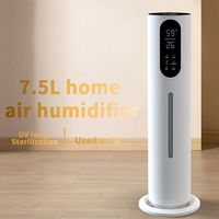 Diffuseur d'arômes ultrasonique électrique industriel de grande capacité 8L, sur pied, avec télécommande, humidificateur, ions négatifs
