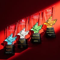 Trophée de cristal de colombe de la paix personnalisé pour 2025 New Team Award From Company Sales Crown Retired Crystal Crafts Trophées