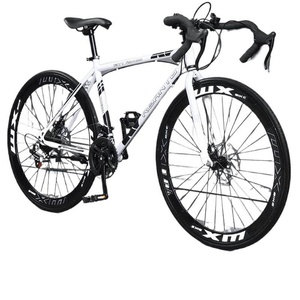 Bicicleta de Acero de Velocidad Variable y Piñón Fijo para Adultos, Hombres, Mujeres y Estudiantes, Ultraligera, con Suspensión de Resorte de Aceite, Bicicleta de Carretera de Alta Gama - Product Image 1