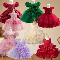 Vêtements pour filles, robes pour filles, costumes de performance pour demoiselles d'honneur à fleurs en 3D, robes pour enfants