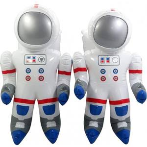 Juguete Inflable Educativo de Astronauta de PVC Blanco con Característica Impermeable para Fiestas de Cumpleaños y Decoración de Habitaciones Infantiles - Product Image 1