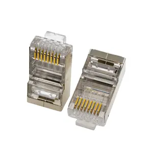 Metal RJ45 Cat6 Connector With Gold Plating