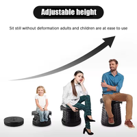Petit banc de voyage pliable pour l'extérieur, chaise de pêche rétractable réglable, petit tabouret de camping