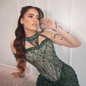 Serene Hill LA73322 Vestido <span class=keywords><strong>de</strong></span> Noche Verde Halter con Cuentas Estilo Sirena Dubai 2026 Elegantes <span class=keywords><strong>Vestidos</strong></span> <span class=keywords><strong>de</strong></span> Fiesta para Mujer - Product Image 1