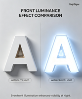 Plaque lumineuse personnalisée en acrylique évidé pour numéro de maison, adresse civique, écoles, magasins, taxis, étanche IP65, LED AC