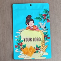 Pochette à fermeture éclair personnalisée avec logo, couleur et taille au choix, en matériau BOPP mat, imprimée en héliogravure pour l'emballage des collations