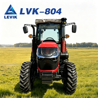 Tracteur à roues haute performance 80 CV 4x4 Euro5 avec attelage 3 points et semoir pour terres agricoles et pépinières