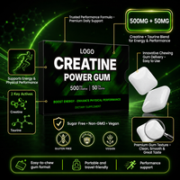 Formule personnalisée Créatine Monohydrate Gomme Menthe Énergie Concentration Vitamines Taurine Marque Privée Supplément OEM ODM