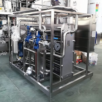 Pasteurisateur à plaques à trois sections, échangeur de chaleur, pasteurisateur instantané pour bière, lait, jus, fonctionnement automatique 500L-20000L/H