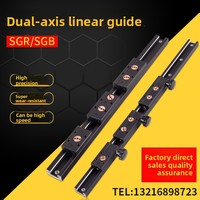 Guide linéaire double axe intégré léger SGR10 15N 20 25 35 avec bloc coulissant en acier et mécanisme de verrouillage pour machines à bois