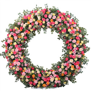 Support de planche Kt pliant/détachable blanc cadre de fond de mariage mise en page de scène accessoires d'arc de fête support de fleurs de route géométrique - Product Image 1