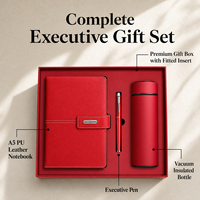 Kit de papeterie personnalisé rouge pour salons professionnels, cadeaux promotionnels, pack cadeau universitaire, souvenir, carnet, tasse, stylo