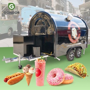 Cucina Mobile BBQ negozio di <span class=keywords><strong>abbigliamento</strong></span> alimentare rimorchio carrello Snack Bar 2025 portatile con portico pronto per la spedizione - Product Image 1
