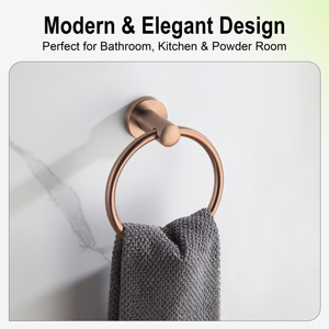 Porte-<span class=keywords><strong>serviette</strong></span> mural moderne en acier inoxydable finition nickel, design <span class=keywords><strong>rond</strong></span>, écologique - Product Image 2